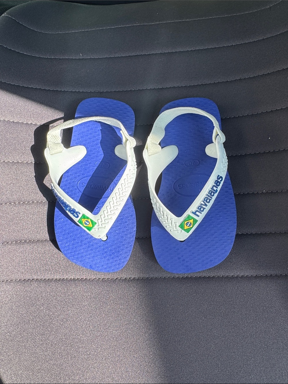 Havaianas Kids Blue and White Flip Flops